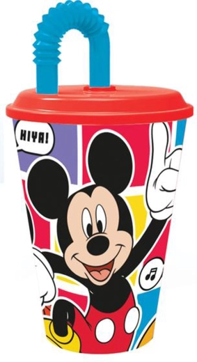 Kelímek s brčkem MICKEY 430 ml, plast