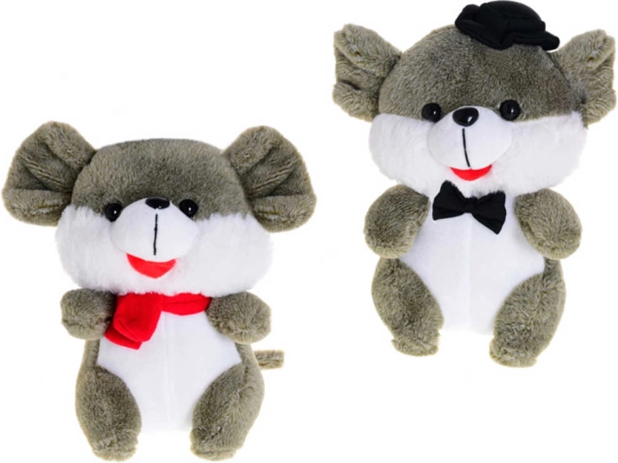 Plyšová myška baby 20 cm sedící - 1 kus