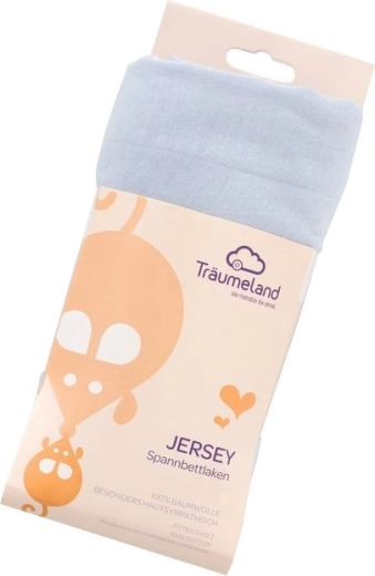 Träumeland jersey prostěradlo uni světle modré