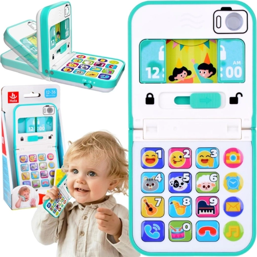 Interaktivní hudební skládací telefon pro děti