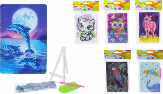 kreativní set diamond painting 10 × 15 cm se stojánkem