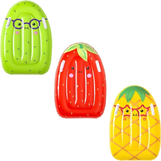 Nafukovací plavecká deska BESTWAY s úchyty – kiwi, ananas nebo jahoda 84 × 56 cm