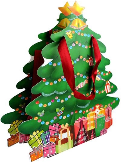 Dárková papírová taška na Vánoce 27 × 8 × 28 cm