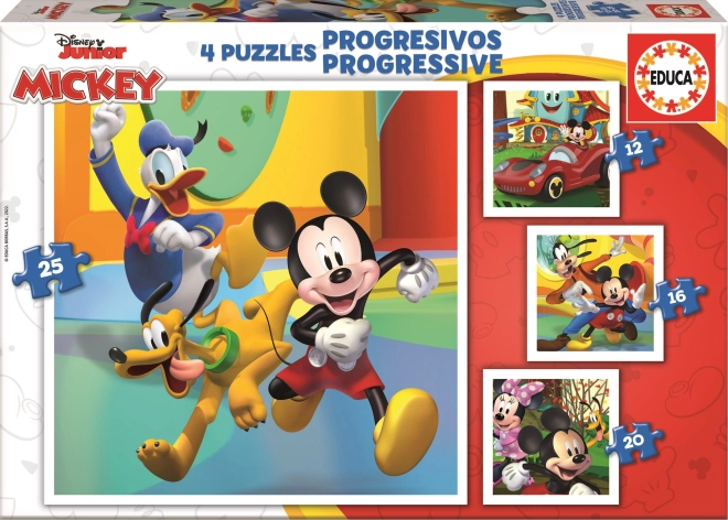 Educa puzzle Mickey a přátelé 4v1