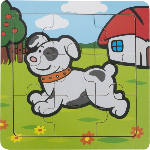 Babu edukativní dřevěné puzzle pes