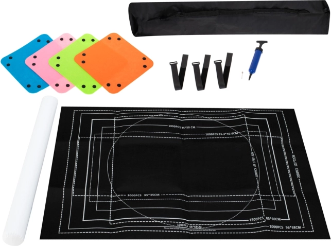 Filcová podložka na puzzle 500–2000 dílků s nafukovací tubou