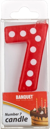 Svíčka na dort číslo 7 MY PARTY 5 × 3 cm