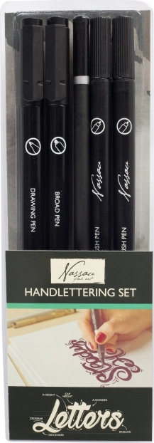 Sada popisovačů různé tloušťky pro kresbu a kaligrafii, 5 ks