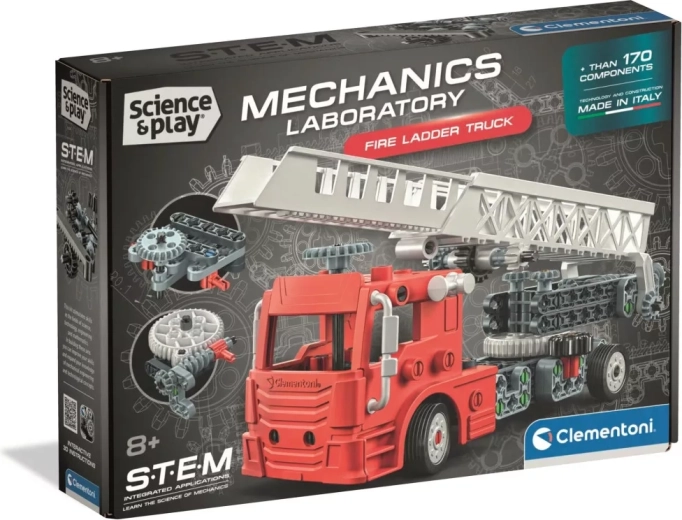 Clementoni Science&Play Mechanická laboratoř Hasičské auto s žebříkem