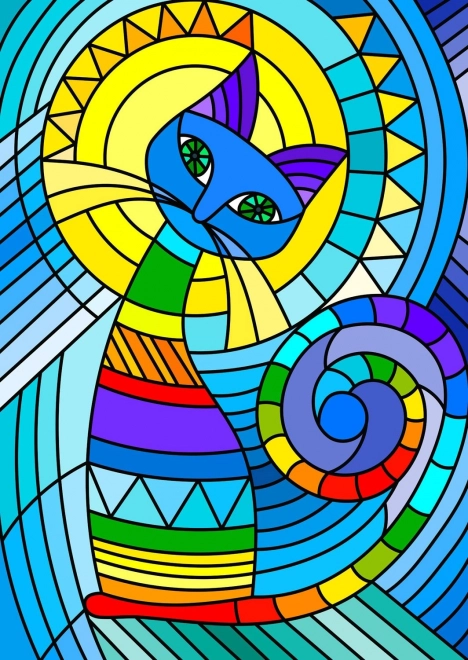 Puzzle Ornamentální kočka 1000 dílků ENJOY