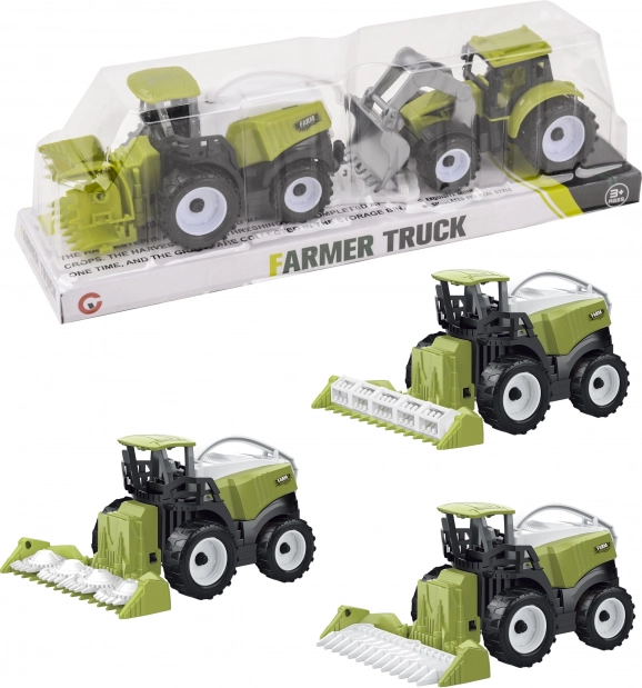 Kombajn s traktorem na zpětný pohon