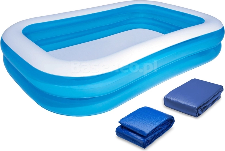 Rodinný nafukovací bazén s krytem a podložkou 262 × 175 × 51 cm BESTWAY