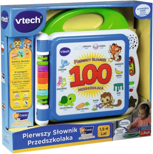 První předškolní slovník polsko‑anglický interaktivní knížka VTech Trefl