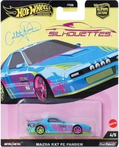 Hot Wheels premium model Mazda RX-7 FC Pandem v měřítku 1:64