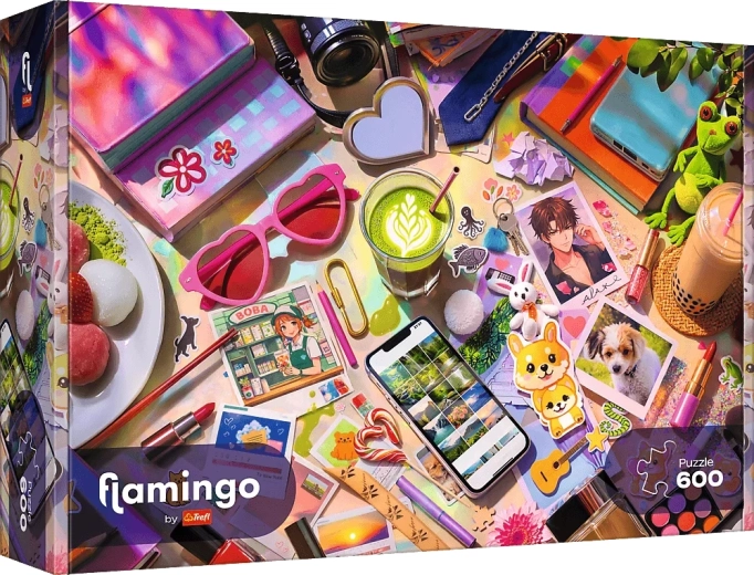 Trefl puzzle Flamingo – můj malý svět (600 dílků)