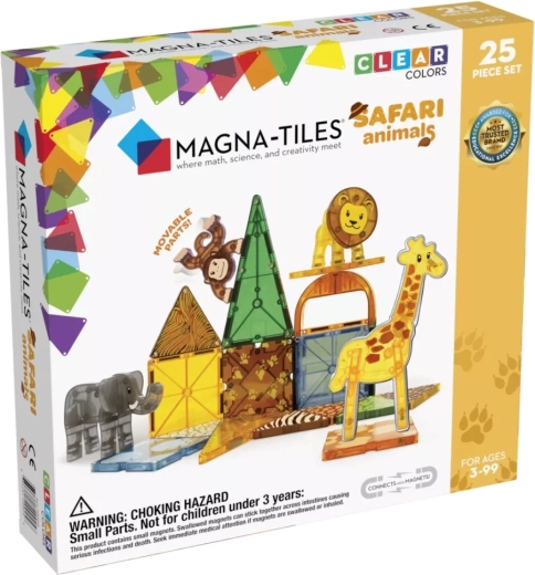 Magna-Tiles safari zvířata magnetická stavebnice 25 dílků