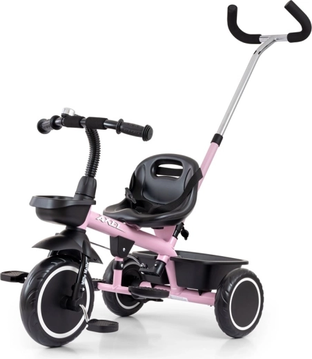 Dětská tříkolka s vodicí tyčí MILLY MALLY Axel pink