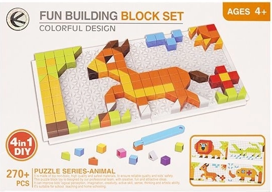 Dětské puzzle 4v1 zvířata 270 dílků