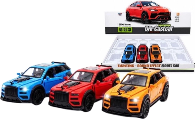 Terénní auto HX266 s 3 koly, světelnými a zvukovými efekty 19 cm