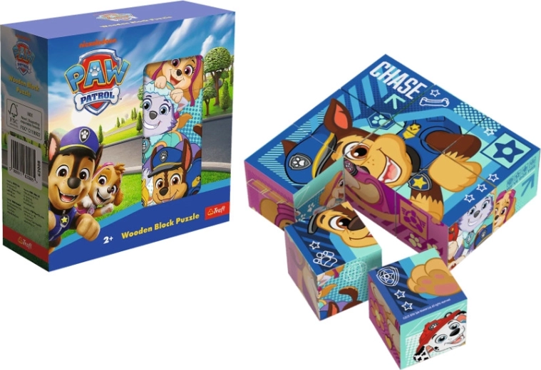 Dřevěné kostky puzzle Tlapková Patrola