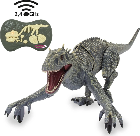 JAMARA dálkově ovládaný dinosaurus Exoraptor šedý