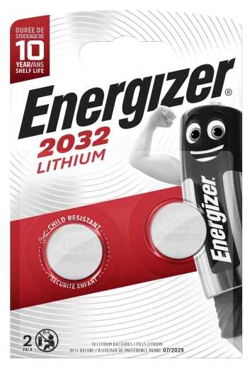 Lithiová knoflíková baterie CR2032 3 V, 235 mAh, 2 ks – Energizer