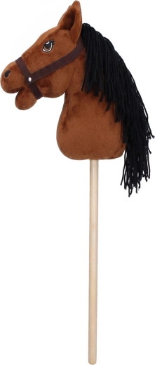 Koník na tyči hobby horse hnědý 68 cm
