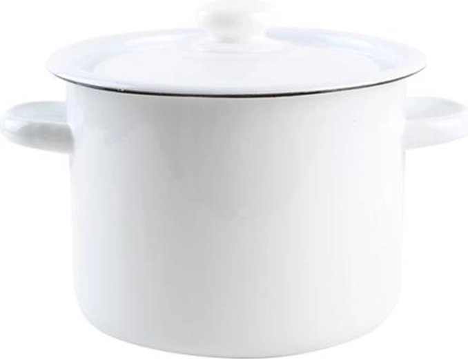 Smaltovaný hrnec s poklicí 4,5 l – bílý