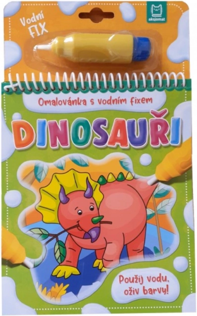 Vodní omalovánka s plnitelným štětcem dinosauři maluj vodou zas a znovu