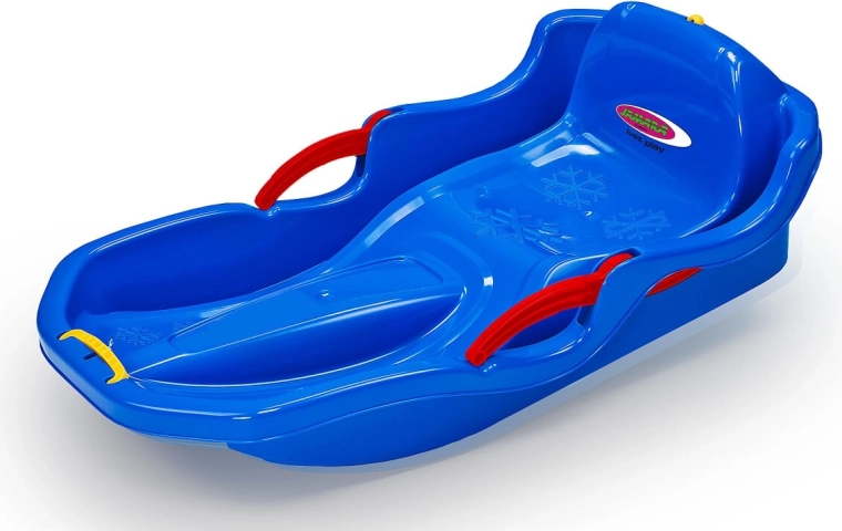 Snow Play Bob Comfort 80 cm modré s ručními brzdami - 1 kus