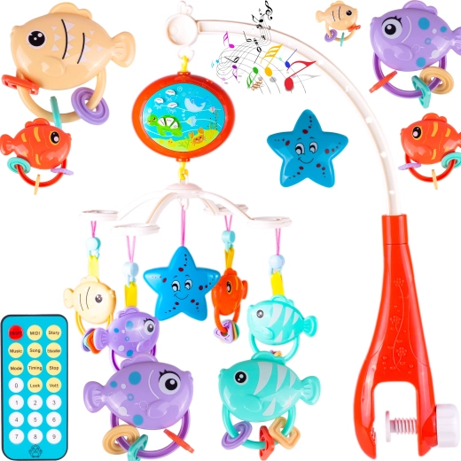 Kolotoč do postýlky s dálkovým ovládáním Vodní království