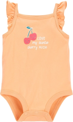 Carter's body na ramínka Orange Cherry pro holčičku