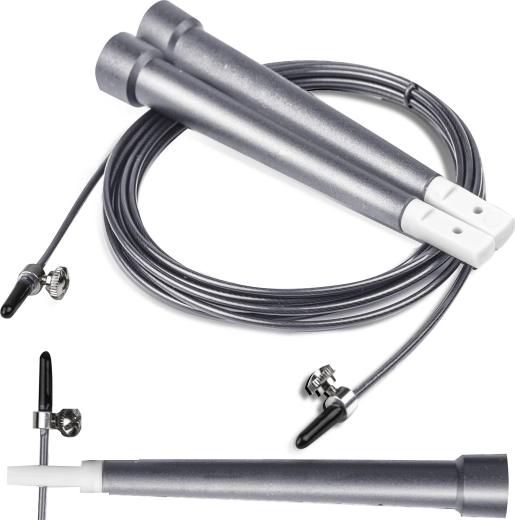 Rychlostní švihadlo Neo-Sport šedé