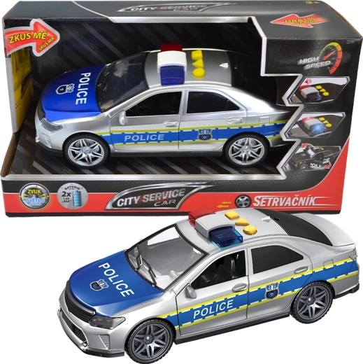 Policejní auto City Service 1:14 se zvuky a zpětným natažením