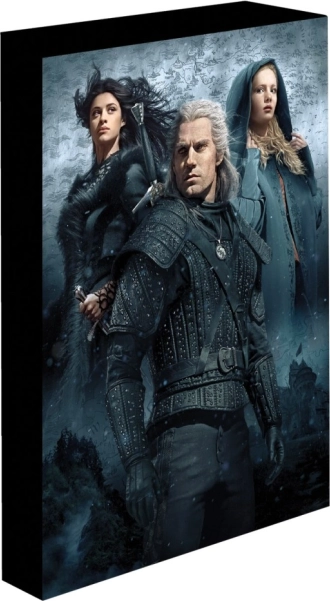 Svítící LED obraz Zaklínač 30 × 40 cm