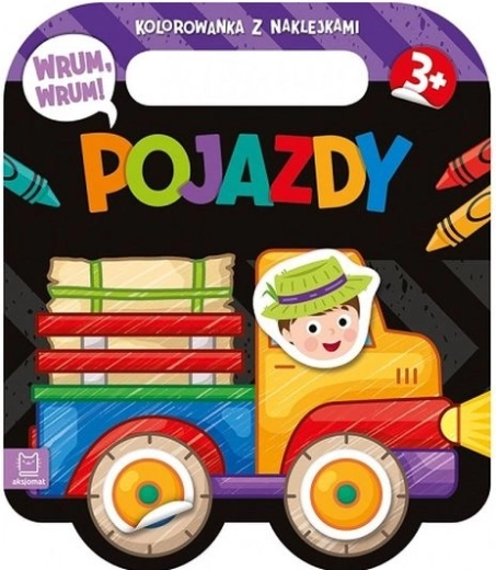 Wrum, wrum! vozidla – omalovánky se samolepkami