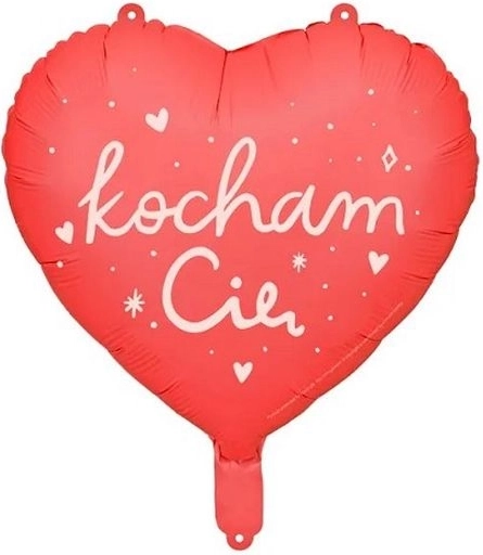 Fóliový balónek srdce „Kocham Cię“ 45 cm - 1 kus