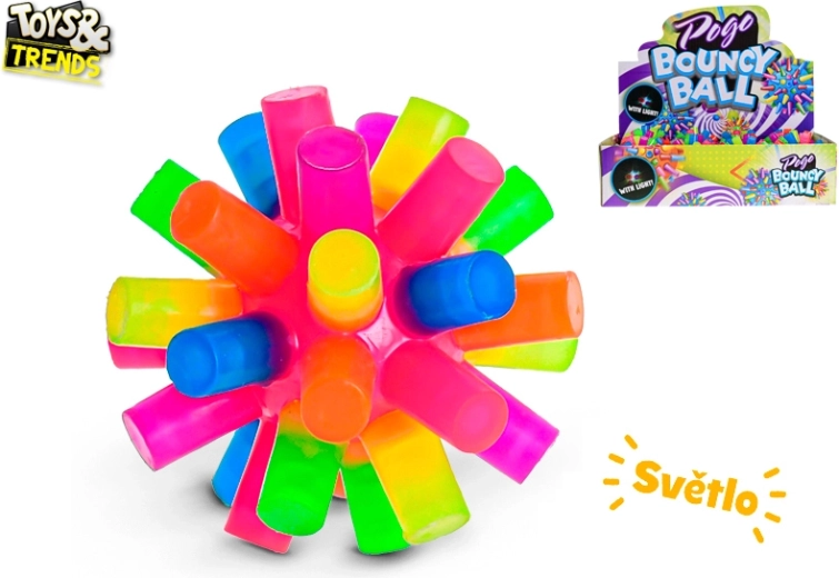 Barevný svítící hopík 7,5 cm na baterie