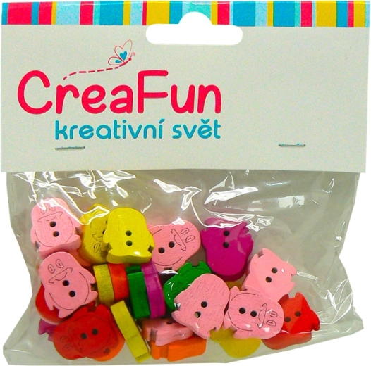 Dřevěné korálky tužka 14 × 15 mm, 30 ks