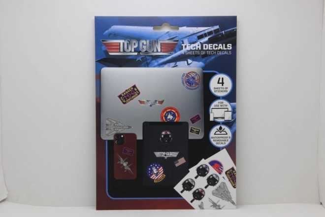 Samolepky TOP GUN – licenční sada 4 archů