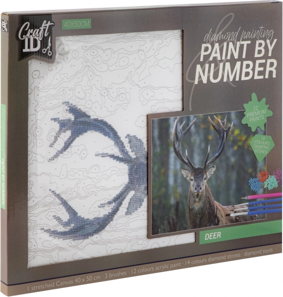 Diamantové malování jelen - 40 x 50 cm