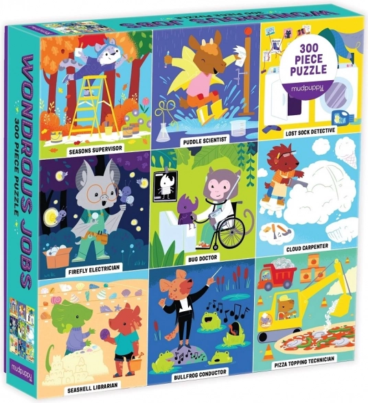 Mudpuppy level up! podivuhodná zaměstnání – puzzle 300 dílků
