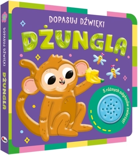 Dopasuj zvuky: Džungle – zvuková knížka s tlačítkem