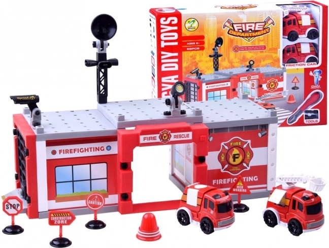 Stavebnice hasičská stanice, 59 dílků