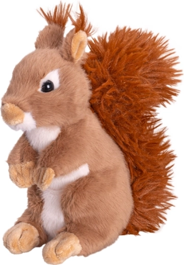 Plyšová veverka 20 cm – měkoučká hračka pro děti od narození