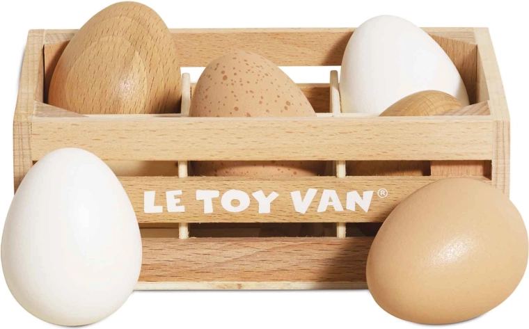 Dřevěná vajíčka v bedýnce Le Toy Van