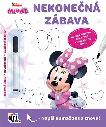 Nekonečná zábava Minnie – stíratelný pracovní sešit s fixem