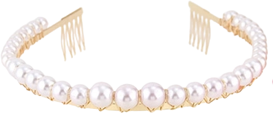 Růžová čelenka s perlami pro dívky