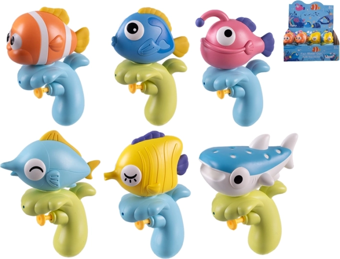 Vodní pistole ve tvaru ryby 15 cm