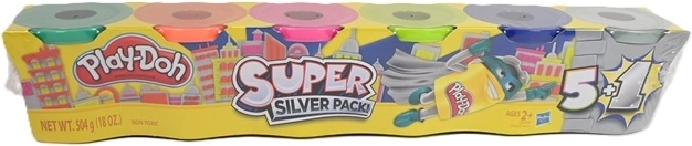 Modelovací hmota Play-Doh metalické barvy gold/silver 6 ks